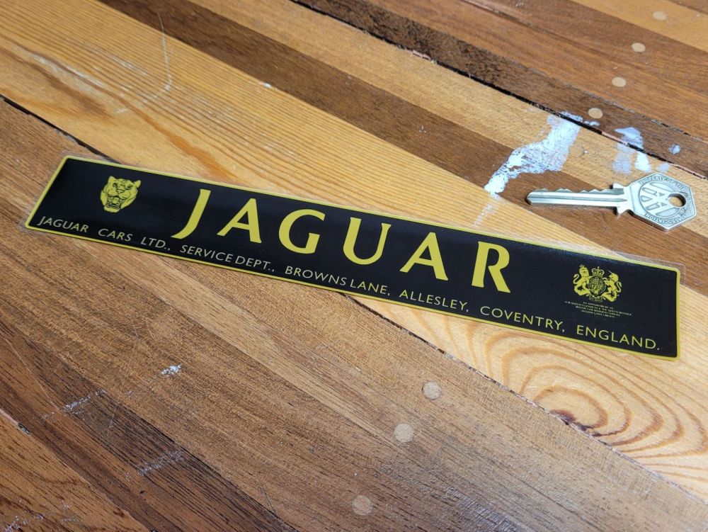 Jaguar Dealer Window Sticker - Browns Lane, Coventry - 9.75