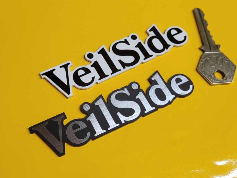 VeilSide Text Laser Cut Self Adhesive Car Badge - 4"