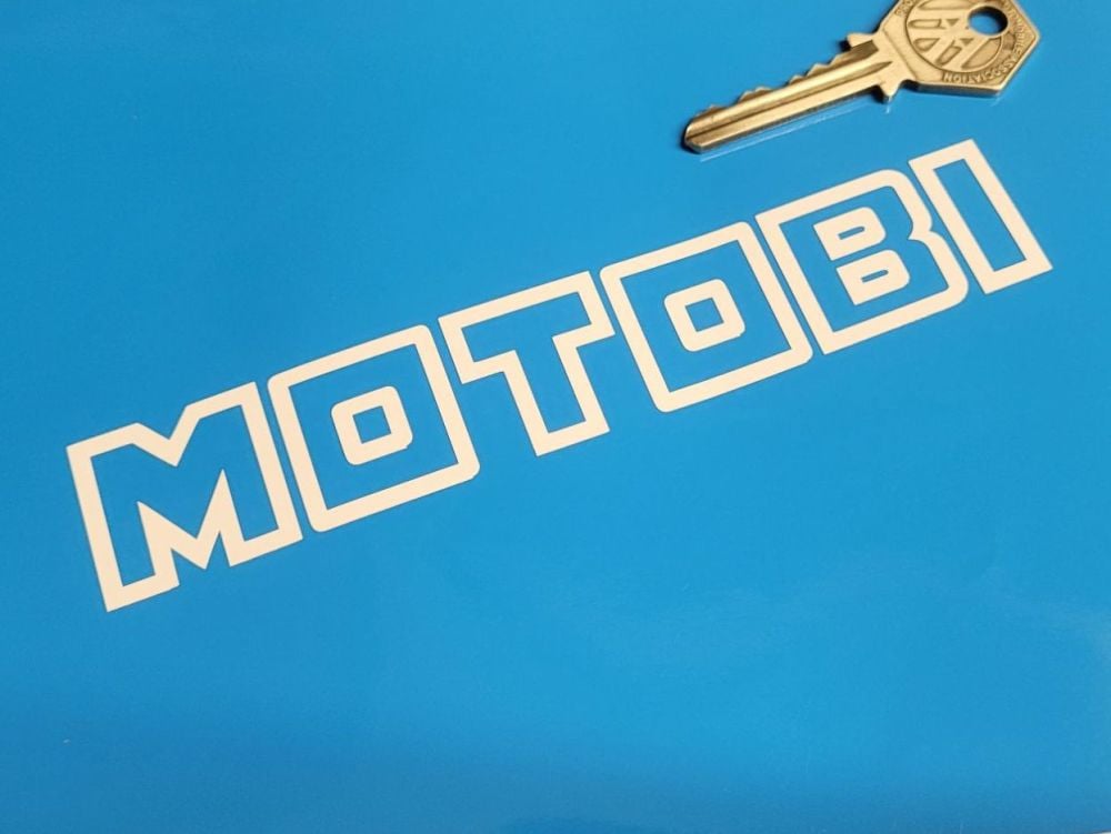 Motobi Outline Style Cut Text Stickers - 6" Pair