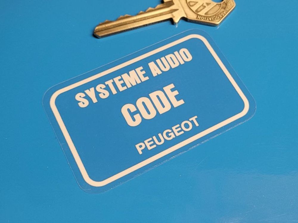 Peugeot Systeme Audio Code Window Sticker - 3"