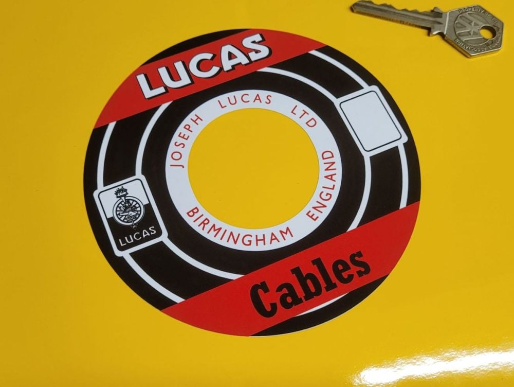 Lucas Cables Cable Reel Tin Sticker - 5"