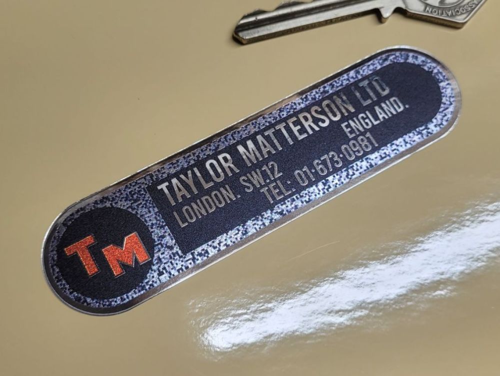 Taylor Matterson Ltd London Dealer Sticker - 3.75