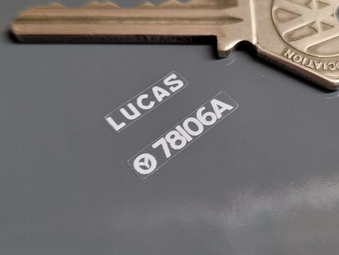 Lucas 78106A Spark Plug HT Cap Stickers - Set of 4