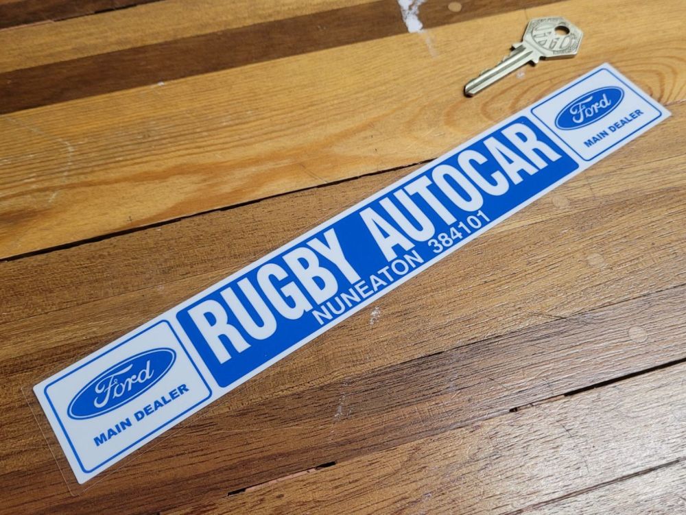 Rugby Autocar Nuneaton Dealer Window Sticker - 10"