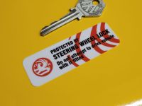 Vauxhall Protected by Steering Wheel Lock Window Stickers - 3