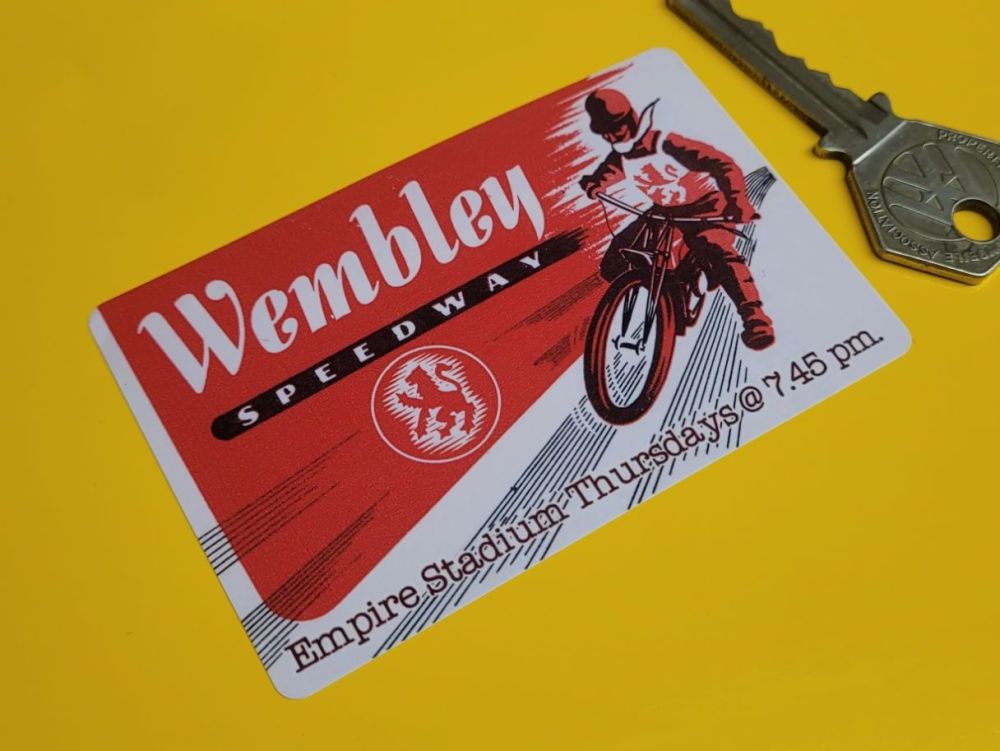 Wembley Speedway London Empire Stadium Oblong Sticker - 3.5"