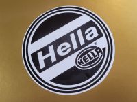 Hella Black & White Round Sticker - 7"