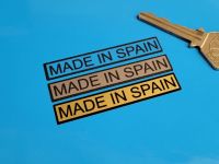 Made in Spain Oblong Black Edge Style Stickers - 2.5