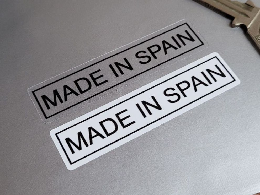 Made in Spain Oblong Coachline Style Stickers - 2.5" Pair