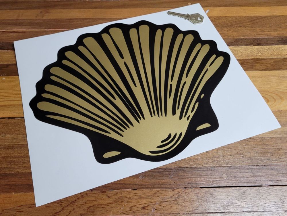Shell Old Style Printed Shell Shaped Sticker - 12"