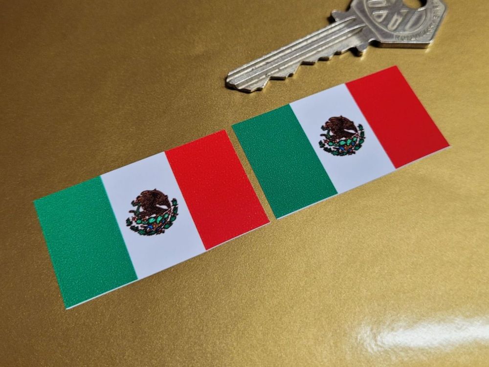Mexican Flag Stickers - 1.75" Pair