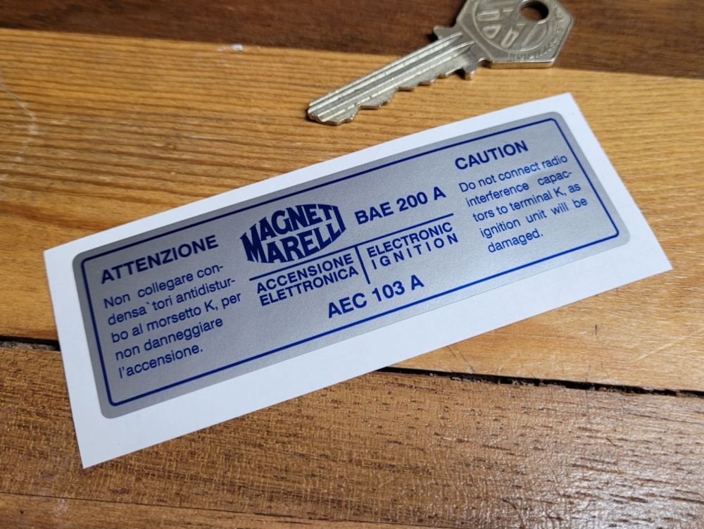 Magneti Marelli Accensione Elettronica Electronic Ignition Label - BAE 200 