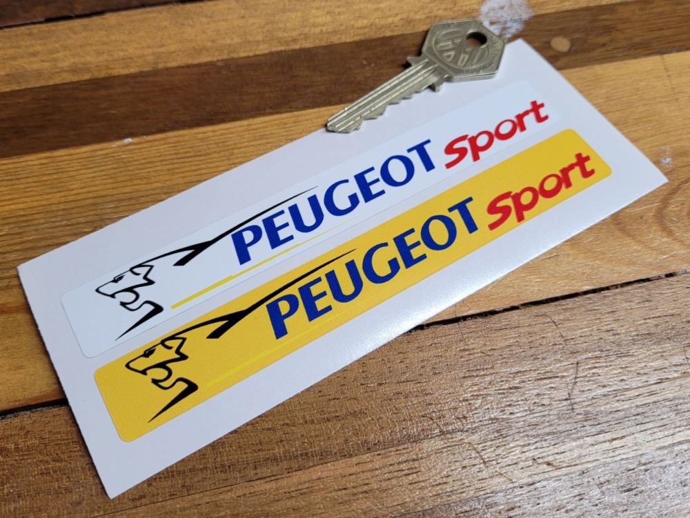 Peugeot Sport Number Plate Dealer Logo Cover Stickers - Colour Style - 5.5