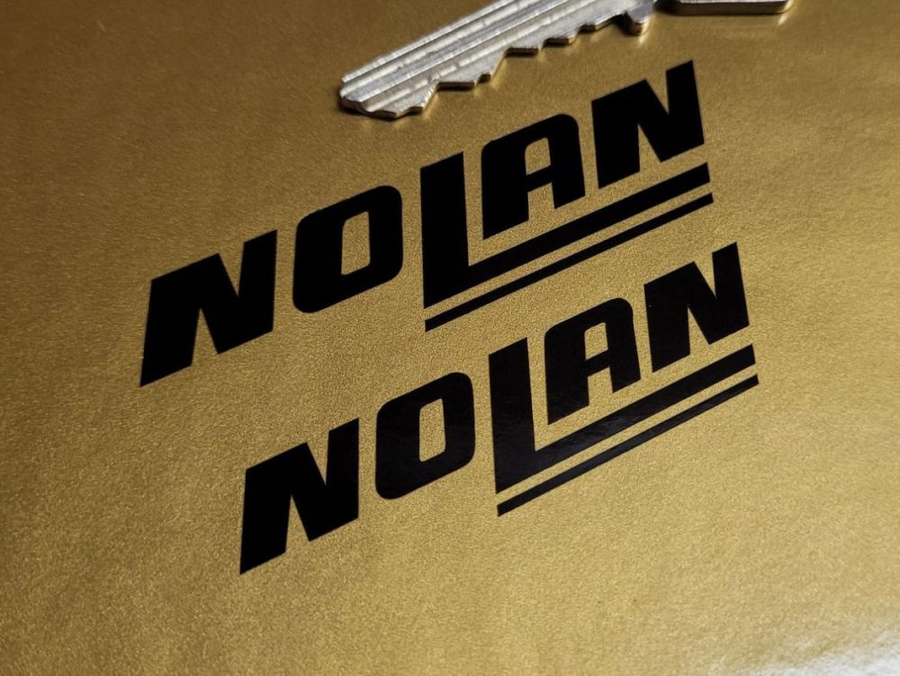 Nolan Helmets Cut Text Stickers - 60mm & 70mm Mixed Pair