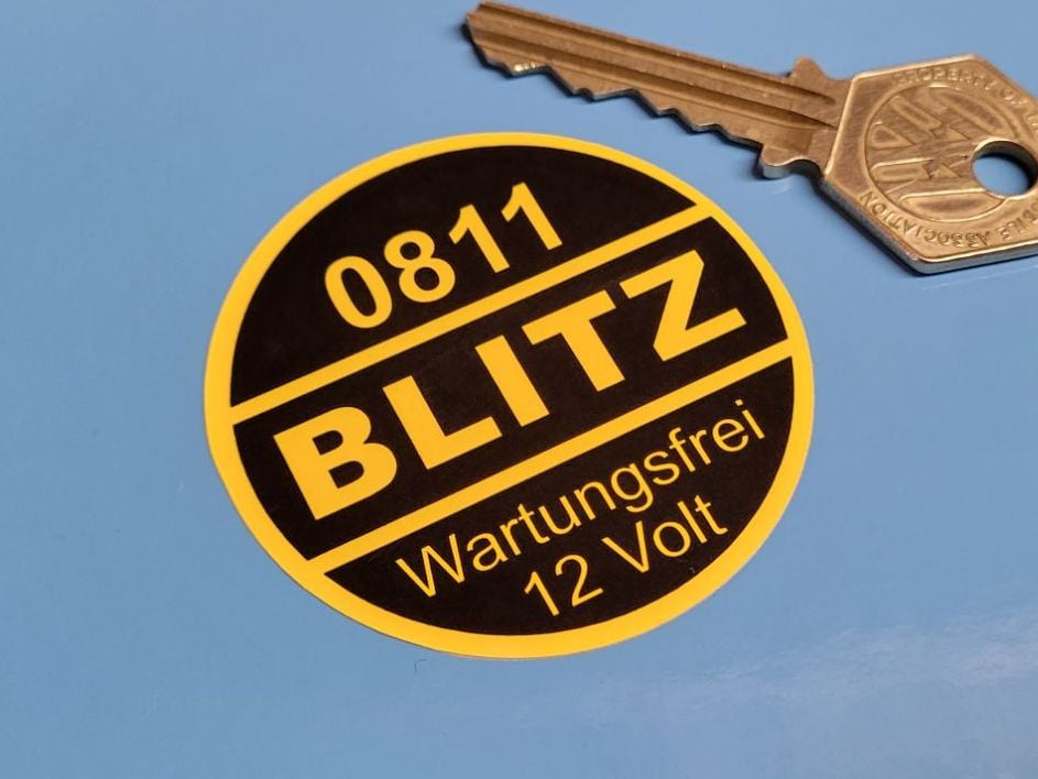 Blitz 0811 Wartungsfrei 12 Volt Battery Sticker - 55mm