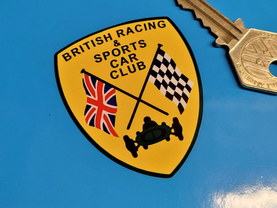 BRSCC British Racing & Sports Car Club Stickers - 60mm Pair