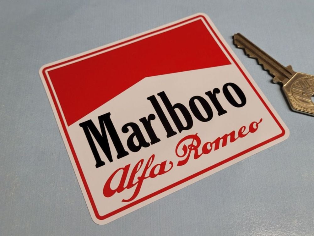 Marlboro Alfa Romeo Stickers - 4" Pair
