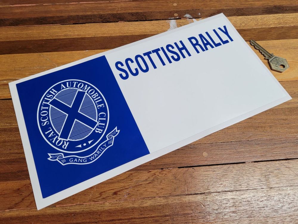 Scottish Royal Automobile Club Rally Plate Sticker - 11.75