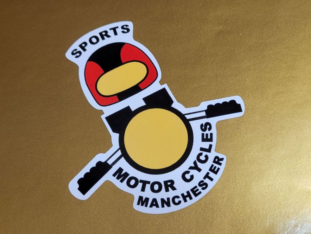 Sports Motorcycles Manchester Shaped Sticker - 11"