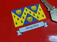 Shropshire Flag & Sash Sticker - 2