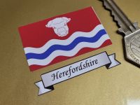 Herefordshire Flag & Sash Sticker - 2