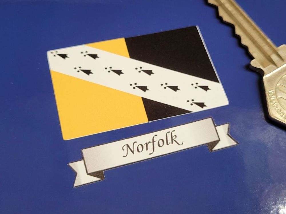 Norfolk Flag & Sash Sticker - 2