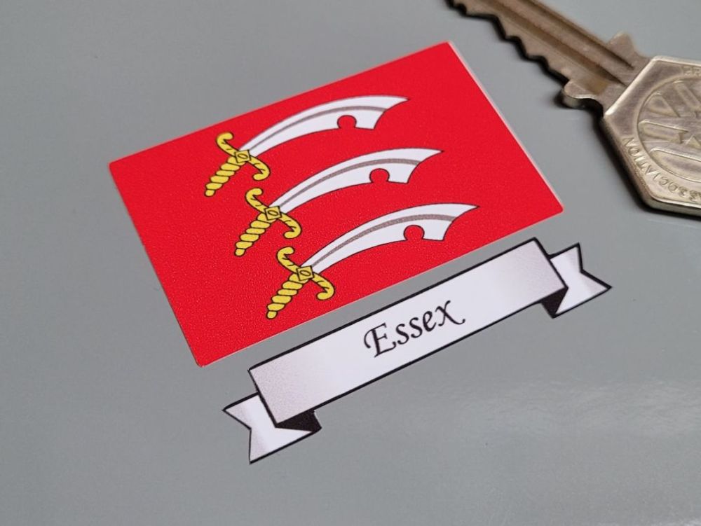 Essex Flag & Sash Sticker - 2"