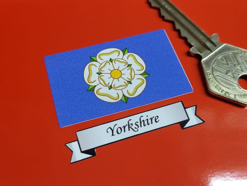 Yorkshire Flag & Sash Sticker - 2"