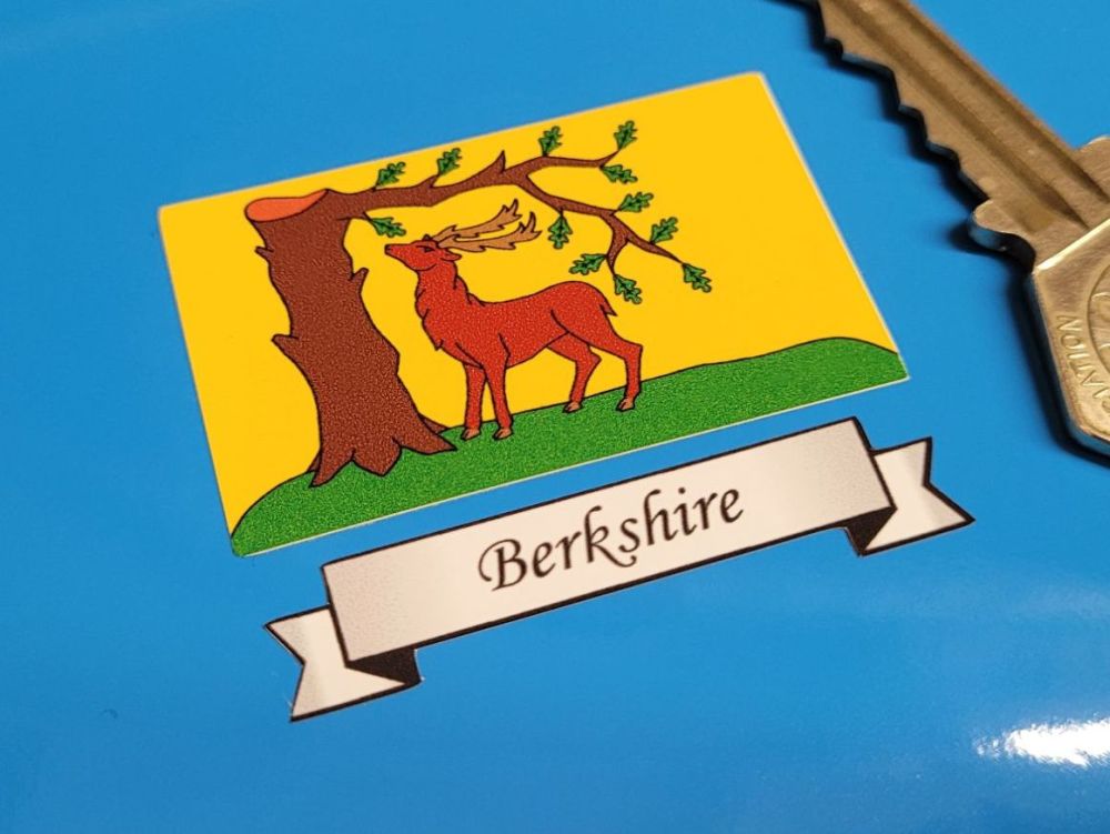 Berkshire Flag & Sash Sticker - 2"