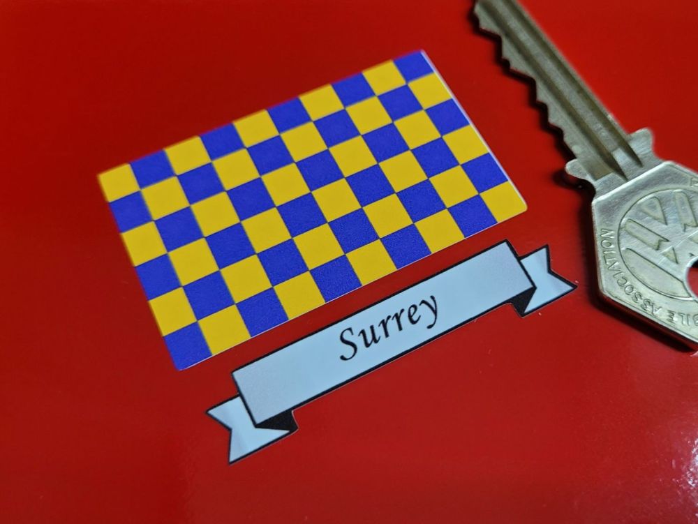 Surrey Flag & Sash Sticker - 2"