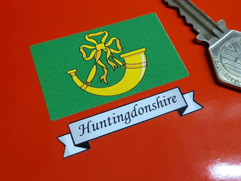 Huntingdonshire Flag & Sash Sticker - 2
