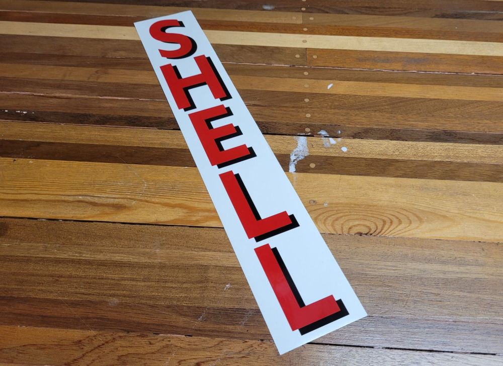 Shell Shadow Style Cut Vinyl Pump Sticker - 17.5