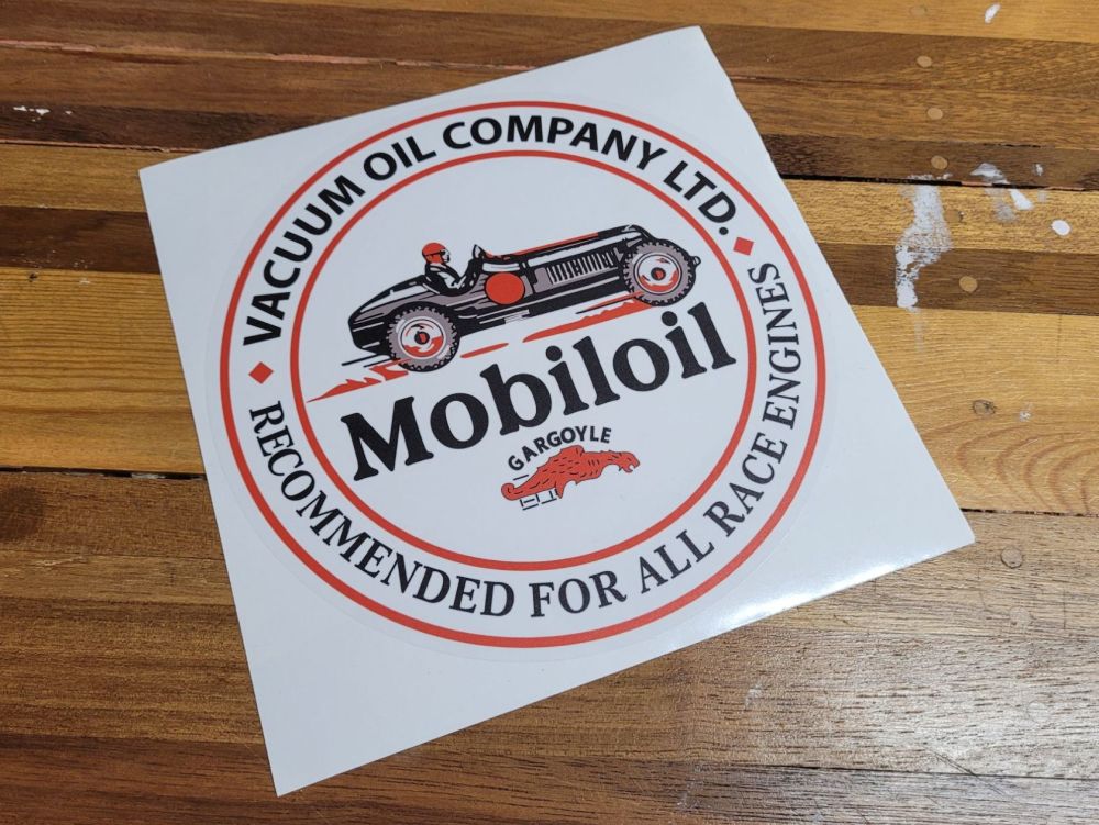 Mobil Mobiloil Gargoyle Vacuum Oil Company Globe Sticker - 6" or 8"