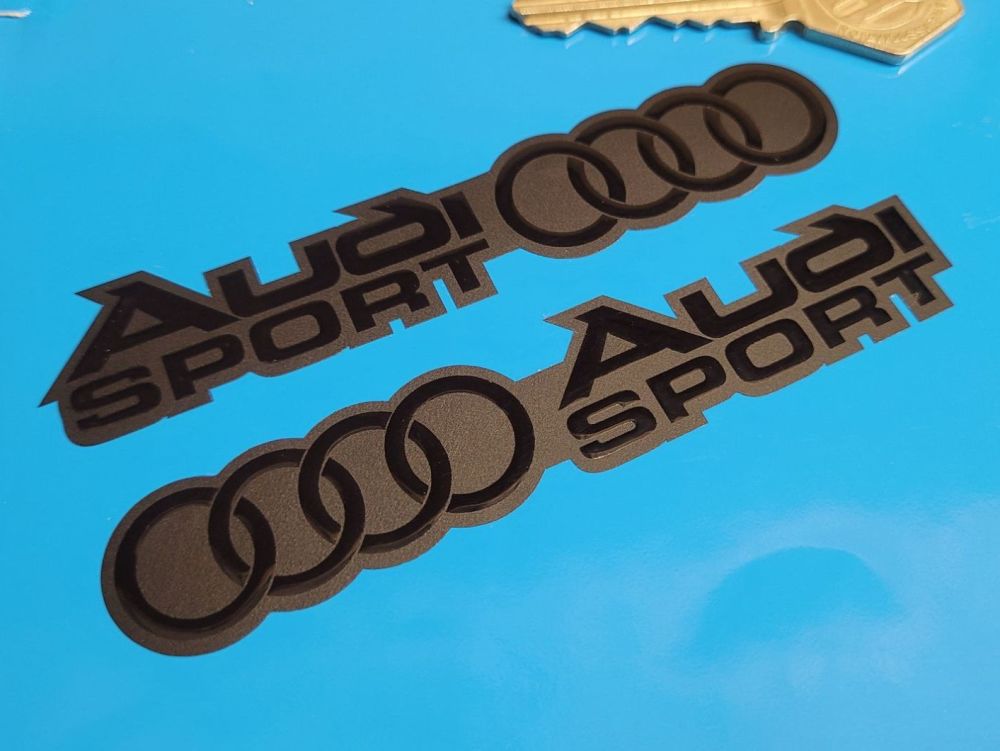 Audi Sport High Gloss & Matt Subtle Finish Stickers - 4" Handed Pair
