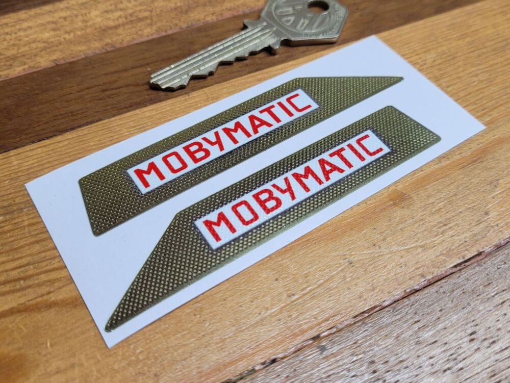 Mobymatic Motobecane Mobylette Stickers - 3.5" Handed Pair