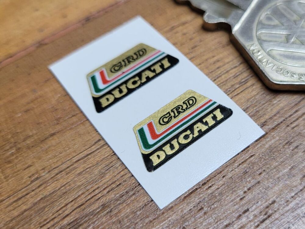 Ducati CRD Small Keyfob Style Stickers - 18mm Pair