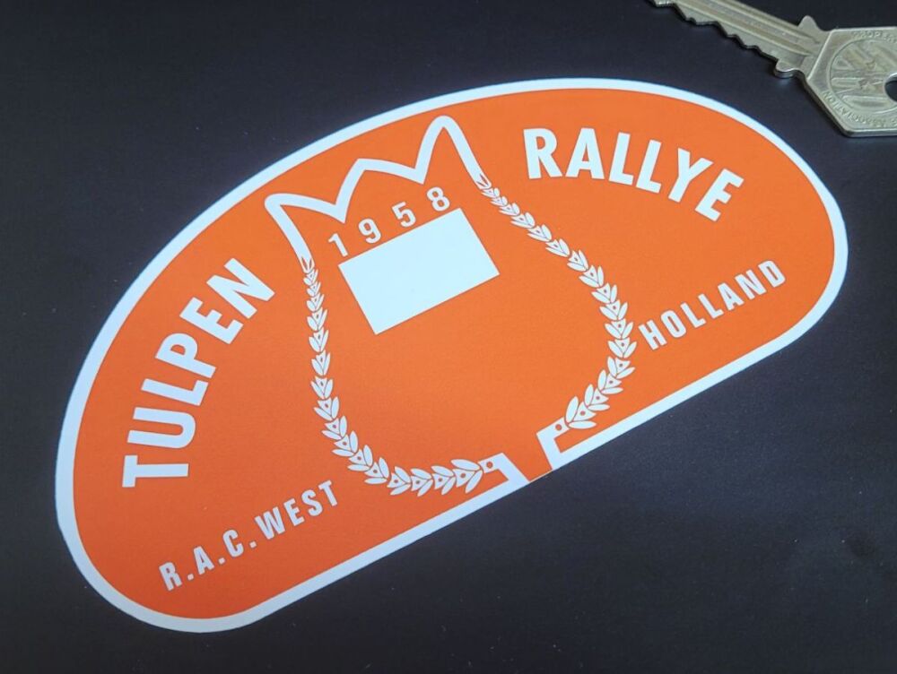 Tulip Rally Tulpenrallye 1958 Rally Plate Sticker - 6"