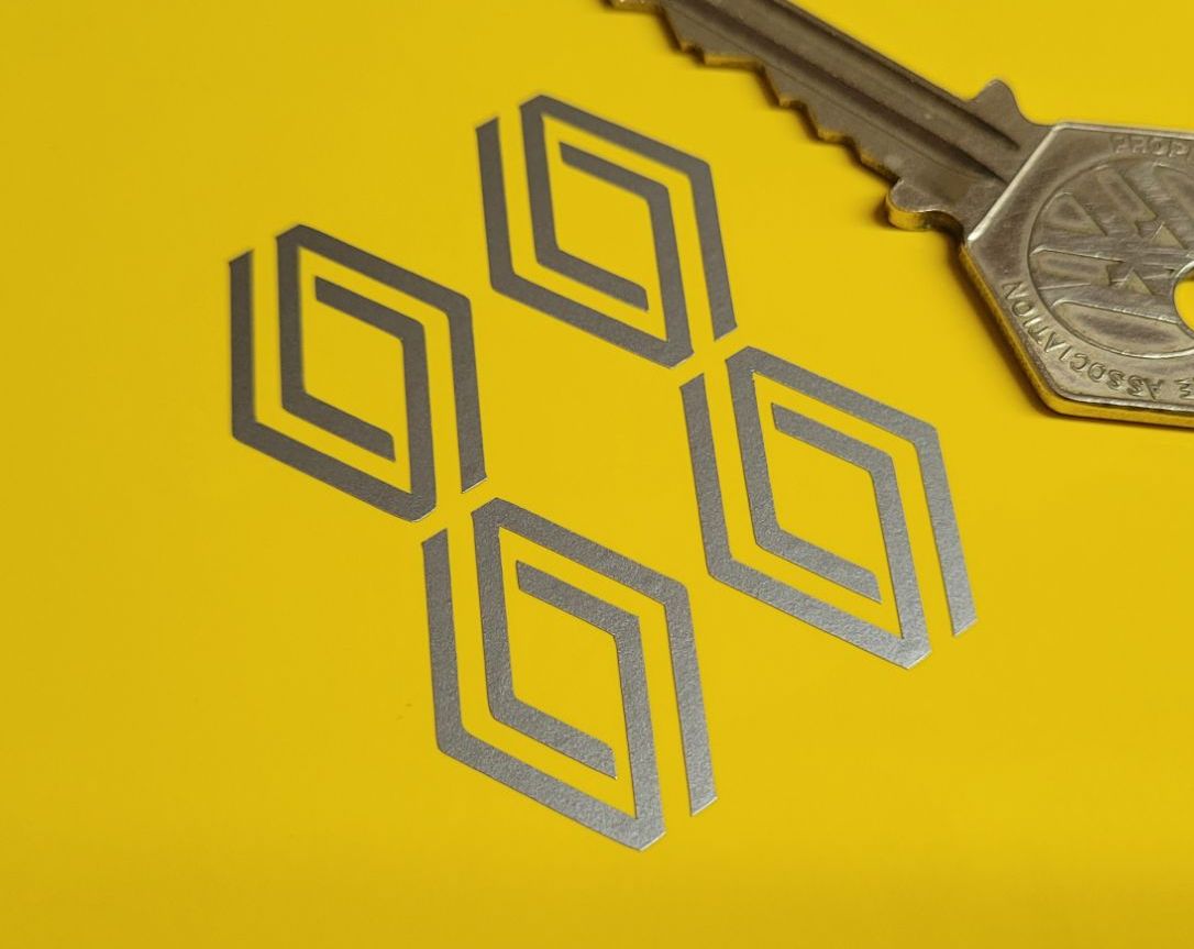 Renault Diamond Logo Cut Vinyl Stickers - Set of 4 - 25mm