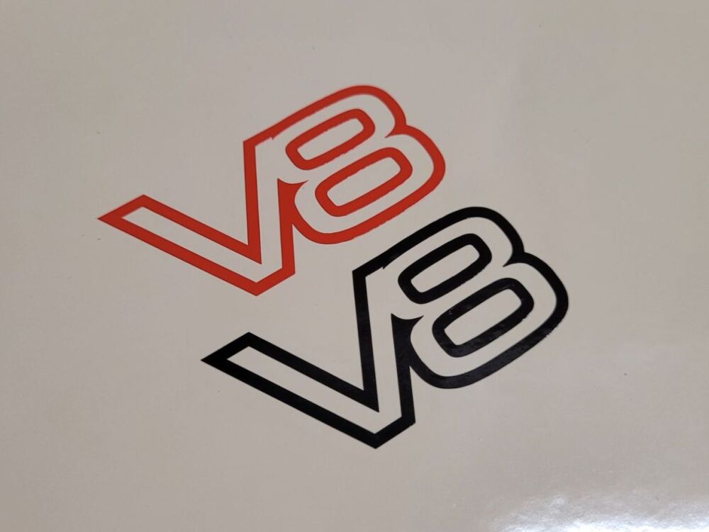 V8 Outline Style Cut Vinyl Sticker8 - 1.75" or 3"