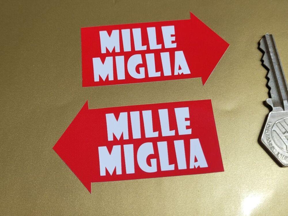 Mille Miglia Stylised Text Style Stickers - 2.75