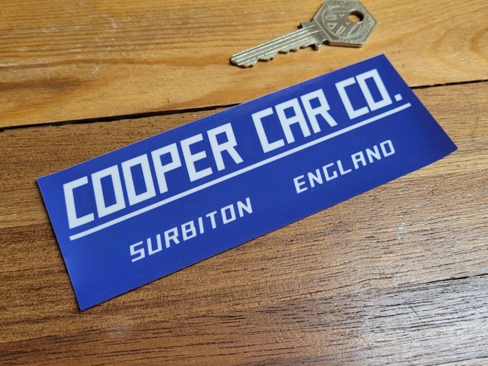 Cooper Car Co. Surbiton, England Dealer Sticker - 5.5