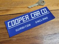 Cooper Car Co. Surbiton, England Dealer Sticker - 5.5"