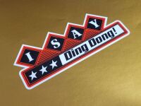 I Say Ding Dong Mid Century Retro Style Stickers - 4" Pair - Various Colours