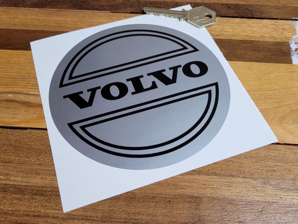 Volvo Silver Circular Sticker - 130mm