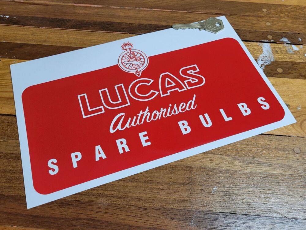 Lucas Authorised Spare Bulbs Sticker - 10