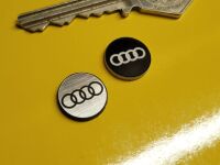 Audi Hoops Circular Self Adhesive Car Badge - 14mm
