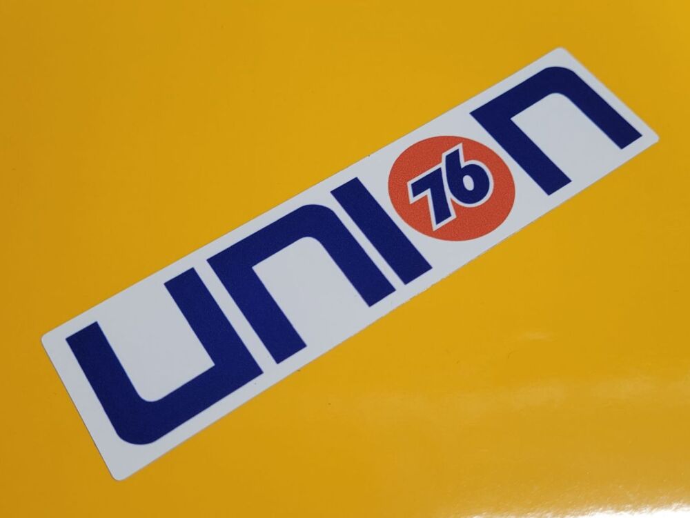 Union 76 Text Nascar Style Stickers. 16" Pair.