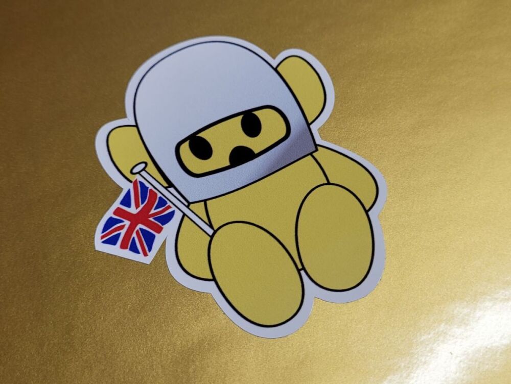 Hesketh Teddy Bear Yellow Stickers - 1", 2", 3" or 4" Pair