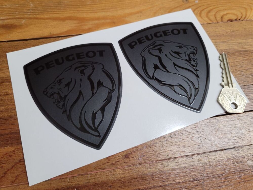 Peugeot Shield High Gloss & Matt Subtle Finish Stickers - 4" Pair