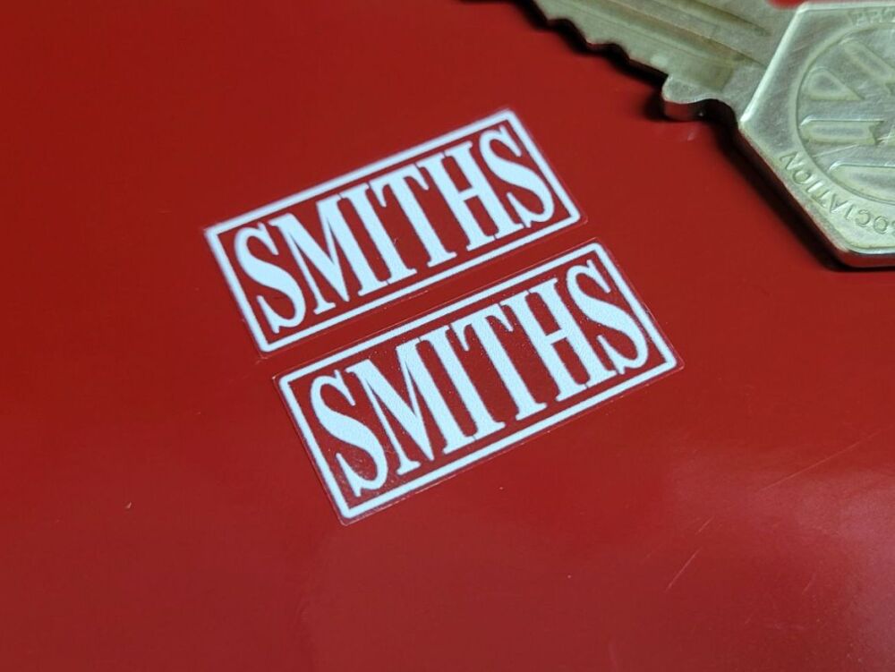 Smiths Heater Labels White & Clear Stickers - 1